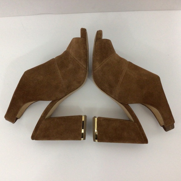 Michael Kors Brown Suede Chunky Heels, 8.5 - Picture 4 of 9